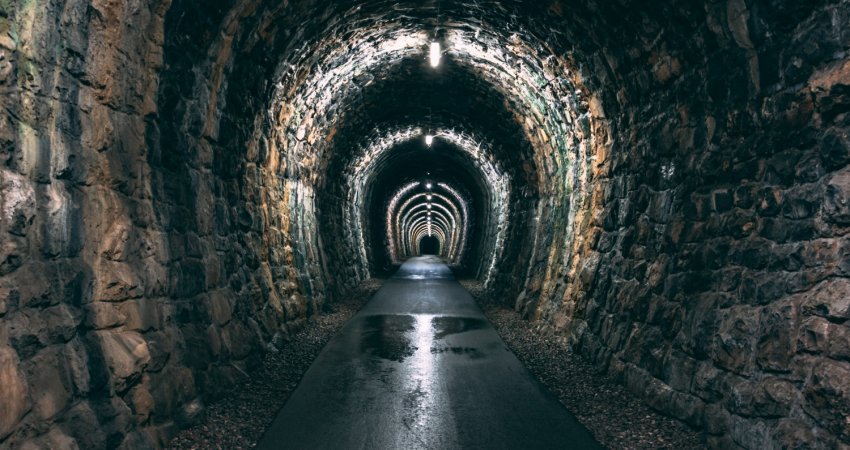 Tunnel of the old railway Parenzana
